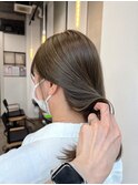 ハイライト セクションカラー グレージュ アッシュ 天神