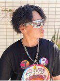 ハイライト/マッシュパーマ/束感/波巻き/メンズ