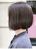 似合わせカット黒髪ストレートショートボブ1101