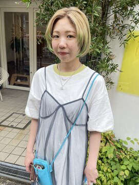 ヒツジ(hitsuji) レイヤーボブ×エンドカラー