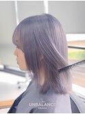 ★ホワイトバイオレット/切りっぱなし/パープル/透明感【JUNYA】