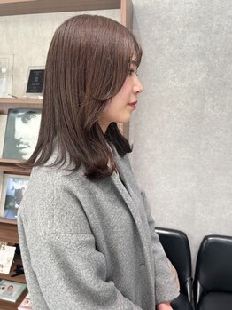 ミモザ(Mi.mosa)の写真/女性スタイリストが担当◎マンツーマン環境で髪質改善や艶感のある白髪染めを叶えます♪【若見え★】