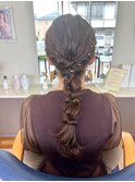 編みおろしアレンジヘアセット