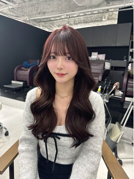 ハピネス 梅田茶屋町店(HAPPINESS) 韓国ヘア/レイヤーカット/髪質改善/顔周りカット/ピンクベージュ