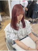 ハイトーン　ピンクブラウン　暖色カラー 艶髪 レイヤー　横浜★