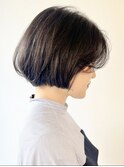 【morio松戸　アイダ】黒髪大人ボブワンカールボブ透け感ボブ