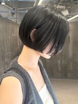 ピークアブー 原宿ハラカド(PEEK-A-BOO) ミニボブ艶仕上げ癖毛まとまるショートボブ黒髪ナチュラル20代