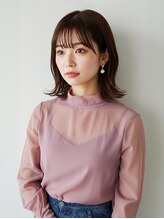 オッジ 西新店(Oggi)&nbsp;外ハネボブ 顔周りカット ブラウンベージュカラー 20代 30代