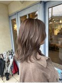 ＊ 柔らか印象に！ブラウンベージュハイライト