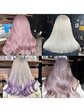 ハイライト、ブリーチ、ダブルカラー、インナーカラー、エクステ