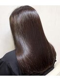 美髪ストレート×縮毛矯正♪30代40代髪質改善ココアブラウン