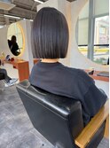 大人女子の艶ブラウンロングで韓国風ベージュカラー郡山で人気◎