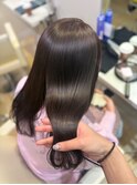 透明感アッシュグレージュ/韓国くびれ巻き