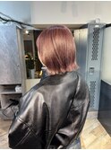 ボブ×ピンクベージュ18