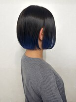 リコ 池袋東口店(Liko)&nbsp;ショートボブ 裾カラー エンドカラー ブルーカラー 20代