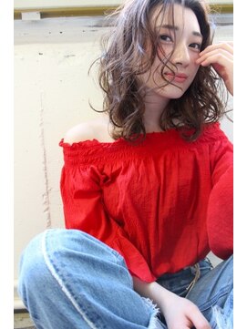 ミラバイグリーン(Mira by green) モーブカラー×springy perm -『medium』- ０２