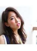 【長い前髪スタイル】シルキーアッシュ×ゆるふわスタイル