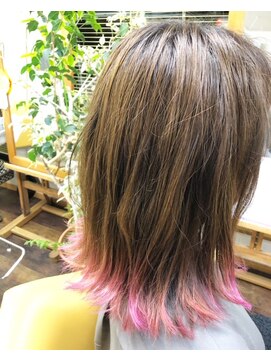 リスキーズ(RISKY'S) 外ハネピンクグラ