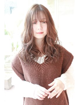 リアン(lien) 《lien.枦山》大人綺麗ミディヘア/ピンクベージュボブルフ