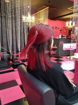 リミックス(REMIX by Love hair KING OF PRINCESS HAIR&EXTENTION) 原色派手髪　レッド　ブラック　インナーグラデーション