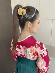 成人式や卒業式におすすめ！和装ヘアアレンジ02