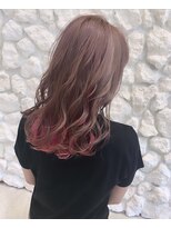 モアナバイヘッドライト 曽根店(Moana by HEADLIGHT)&nbsp;Moanaインナーカラー＃ミルクティー＃ピンク