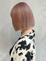 アルバム 渋谷パルコ(ALBUM)&nbsp;ピンクベージュボブ_チェリーブラウンフェミニンロング_ba400582