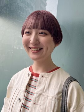 シーズ 栄(sea's) マッシュショート＋ピンクカラー