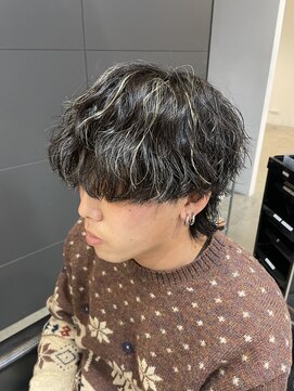 ニアウ 伊勢崎連取店(Niau) メンズウルフ波巻きスパイラルパーマ