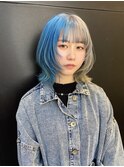 小顔伸ばしやすいウルフミディアムレイヤーカット前髪カット