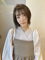 グラッド ナチュラル ヘアー(glad NATURAL HAIR) 切りっぱなしボブ×顔周りレイヤー