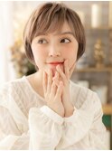 ハイライトカラーオン眉小顔こなれショートa上尾20代30代40代