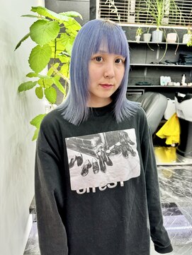 チュダック(ChuDuck) 韓国風《ペールブルー》ハイトーン/ケアブリーチ/ダブルカラー