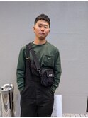 スパイキーショートニュアンスパーマ韓国マッシュスペインカール