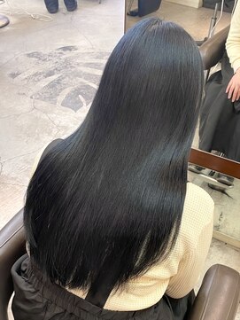 ヒカリス ヘアー 相川店(HIKARIS hair) 韓国風艶感ブルーブラックカラー