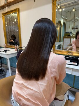 ロンドアベニール 北千住(Lond avenir) イメチェン外ハネボブ美髪ワイドバングレイヤー髪質改善縮毛矯正