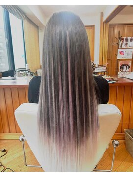 エクステンション クーチャー(Extention Cu'cha) 編み込みエクステ シルバー×ピンク