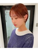 ショートボブくびれショートアプリコットオレンジ20代30代40代