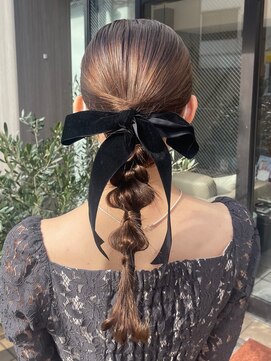 ヴィサージュアクト(VISAGE a.c.t) ベロアリボン編み下ろし