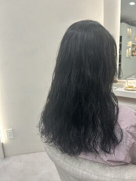 アイコニックナゴヤ(AIconic nagoya) ロング/ウェーブ/パーマスタイル/艶ブラック(by庄司)