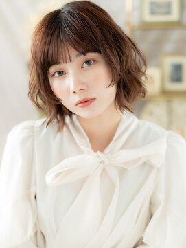 カバーヘア ブリス 志木南口駅前店(COVER HAIR bliss) レイヤーボブパーマ前下がりウルフミディアムc7志木20代30代40代