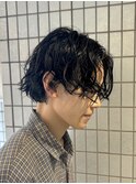メンズミディアムパーマ、