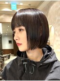 #ミニボブ・大人ボブ・暗髪・銀座縮毛矯正・髪質改善30代40代