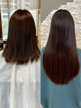 アンククロス 表参道(ANKH CROSS) 【ビフォーアフター】シールエクステ×カラー ダークブラウン