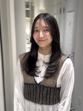 ザック 銀座(ZACC GINZA) オリーブグレージュ/ロングレイヤー/前髪/顔周り/イメチェン