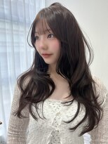 ボタン 熊本(VOTAN)&nbsp;韓国ヘア/レイヤーカット/ぱっつん前髪/顔まわり/ブラウン