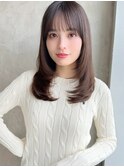 あむstyle 大人韓国くびれレイヤーシースルーバング20代30代