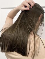 ヌープヘアーアイス(NUUP.hair ici)&nbsp;夏カラーブリーチなしオリーブグレージュ透明感大人ヘア