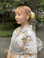 ヴァンシィー(VANCY)&nbsp;浴衣×サイドお団子ヘア