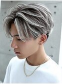 1. リバースセンターパート/ハイトーン/メンズカット